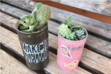 令和6年10月13日(日曜日)【リメ缶＆多肉植物寄せ植え教室】を開催し